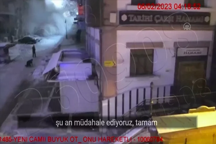 Malatya'da deprem anı itfaiye telsizinde