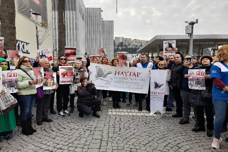 Hayvanlara yönelik şiddet İzmir’de protesto edildi