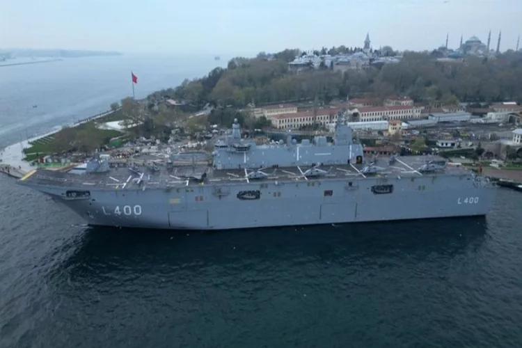 TCG Anadolu gemisi İzmir'e geliyor