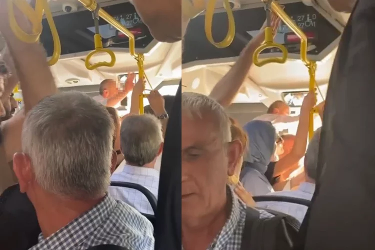 Bir yolcuya kızdı, herkesi indirmek istedi