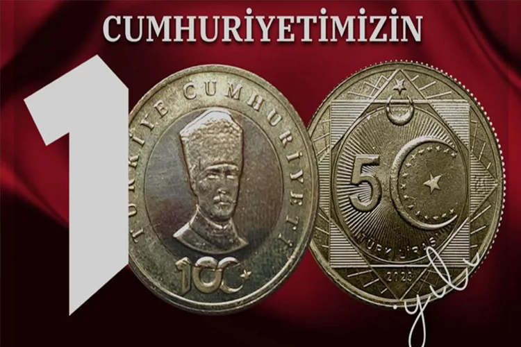 Cumhuriyet'in 100. yılına özel 5 Türk lirası hatırası