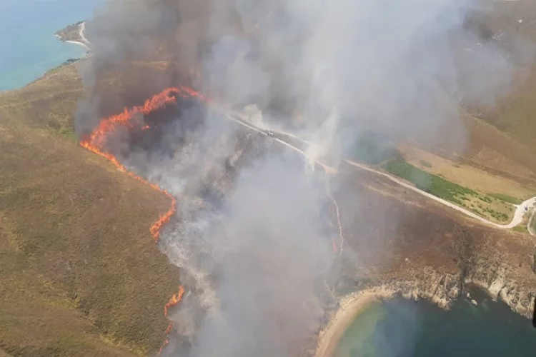 Avşa Adası'nda yangın: Müdahale devam ediyor