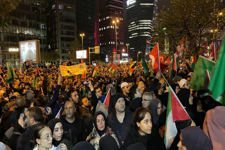 Ankara Büyükelçiliği önünde İsrail protesto edildi