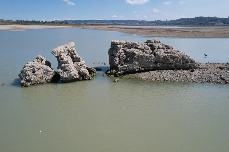 Barajın suları çekildi, Augusta Antik Kenti ortaya çıktı
