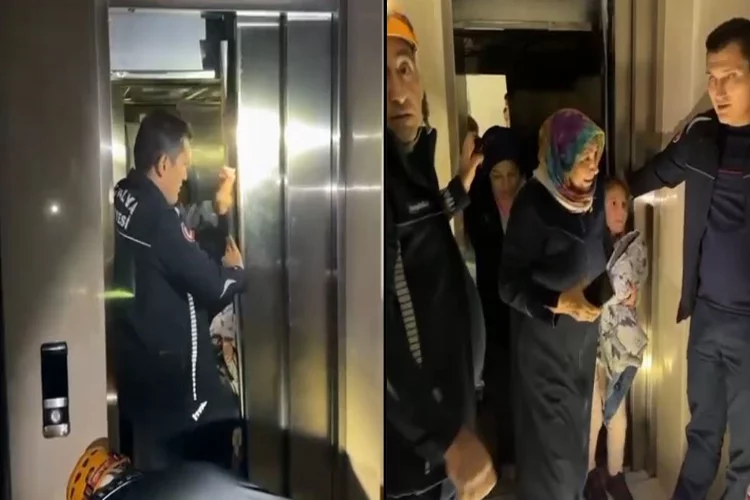Antalya'da bir asansörde panik anları!