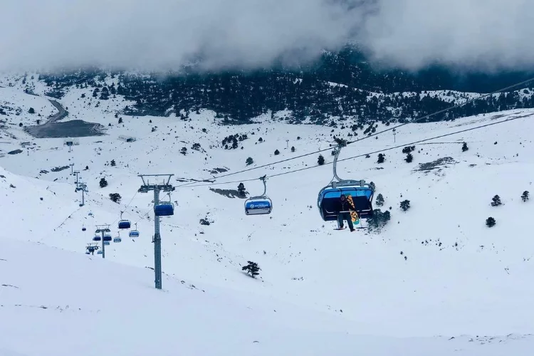 Ege'nin en büyük kayak merkezinden alışılmadık manzaralar