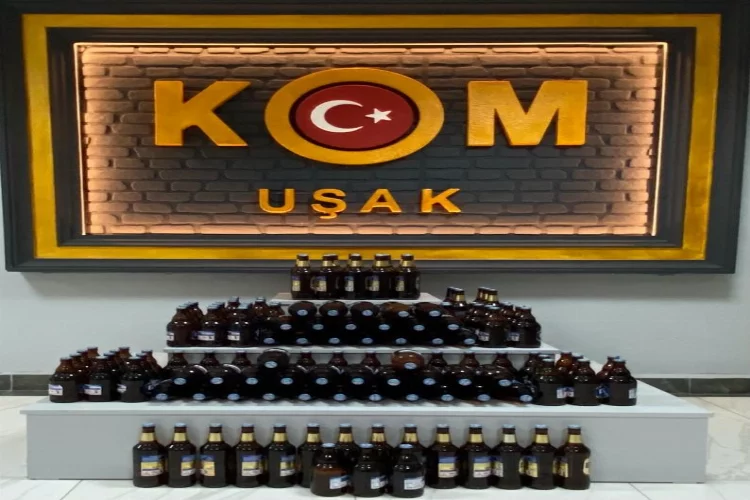 Uşak'ta 159 şişe kaçak alkol ele geçirildi