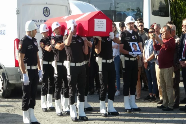 Kazada ölen polis memuru için tören düzenlendi