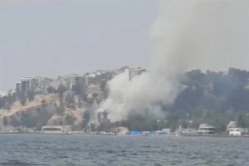 İzmir Bayraklı'da yangın paniği!