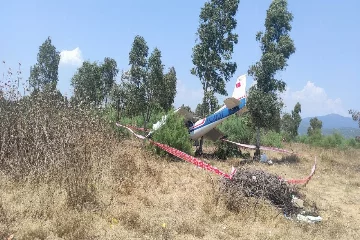 İzmir Selçuk’ta özel bir uçak araziye düştü