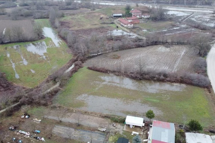 Bilecik'te şiddetli yağışlar tarım arazilerine vurdu