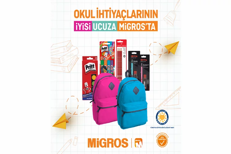 Migros, bütçe dostu yüksek kaliteli kırtasiye ürünleri ile yeni eğitim dönemine hazır