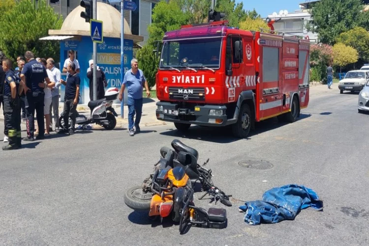 Aydın'da trafik kazası! Traktör ile motosiklet çarpıştı