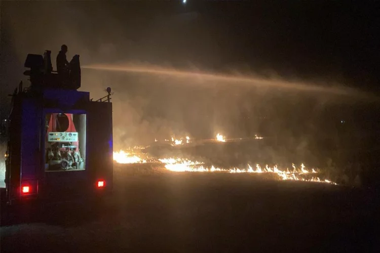 Erzincan’da otluk arazide yangın çıktı
