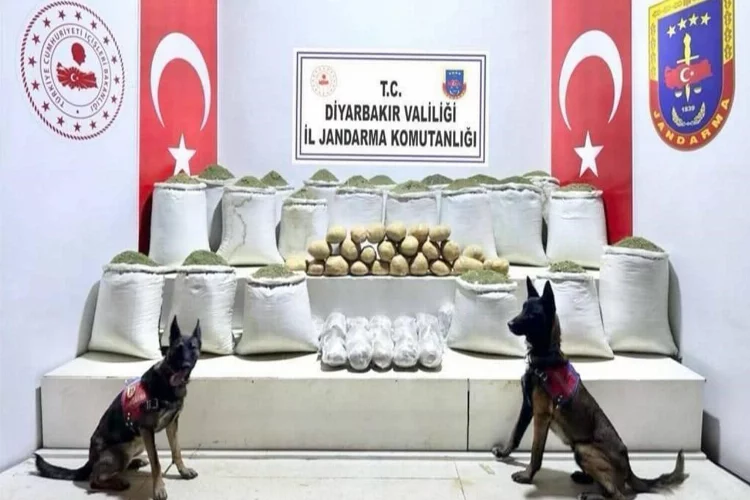 Diyarbakır'da 637 kilogram toz esrar ele geçirildi