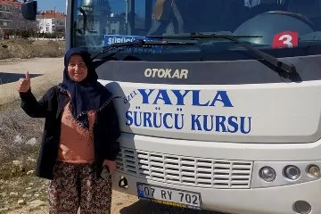 Fatma Teyze arkadaşlarına inat otobüs ehliyeti aldı