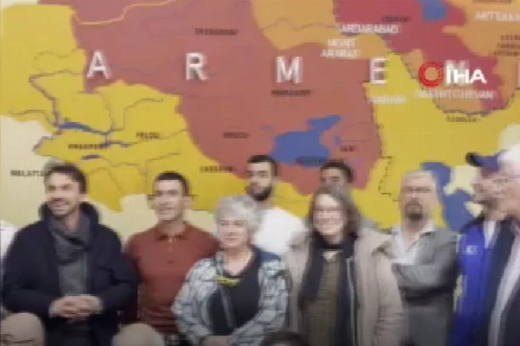 Fransa'da skandal paylaşım: Türkiye'yi Ermenistan'a ait gösteren harita