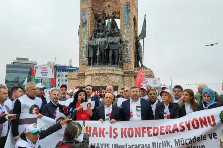 HAK-İŞ Taksim'de... Kazancı Yokuşu’nda 1 Mayıs anma programı