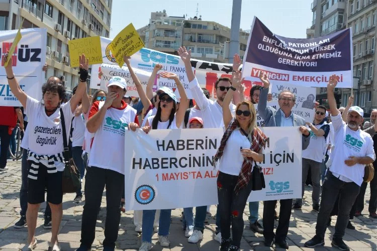İGC ve TGS İzmir Şubesi emek mücadelesi için yürüdü