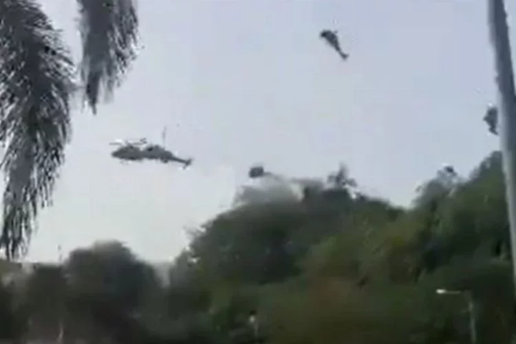 İki helikopter çarpıştı:10 ölü