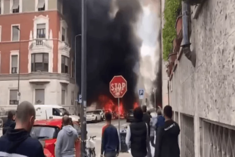 İtalya Milano'da korkutan patlama 