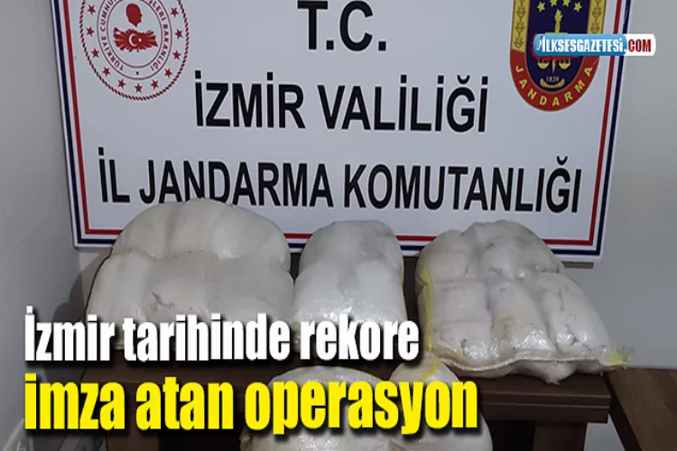 İzmir’de jandarmadan rekor uyuşturucu operasyonu