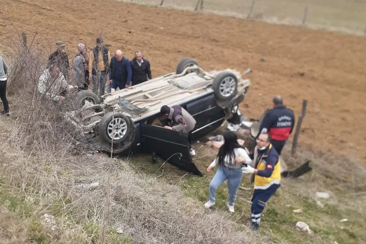 Kastamonu'da kaza: Takla atan otomobilin sürücüsü yaralandı