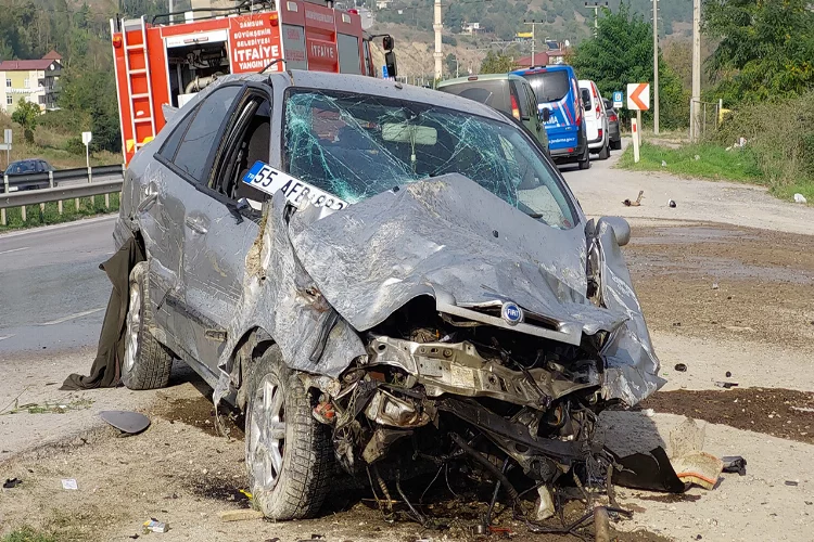 Samsun’daki kazada infaz koruma memuru ağır yaralandı