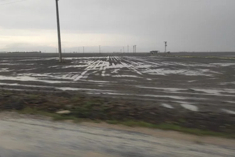 Konya’da şiddetli yağışlar ekili arazileri sular altında bıraktı