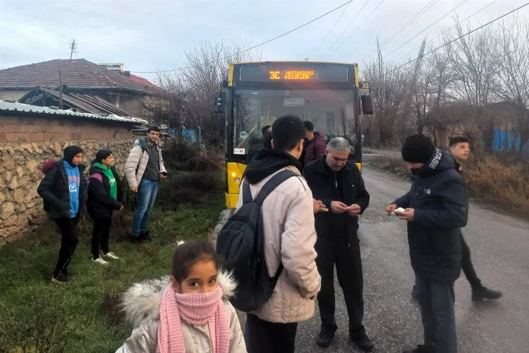 Malatya’da belediye otobüsü arızalandı