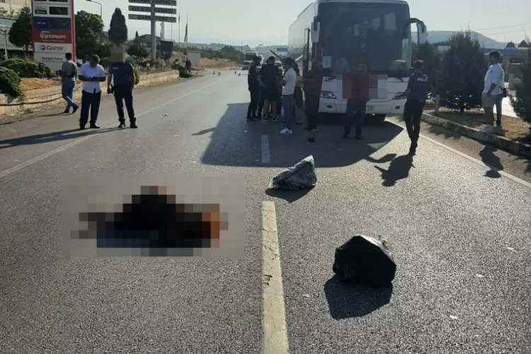Manisa'da feci kaza! Yolcu otobüsü kadına çarptı