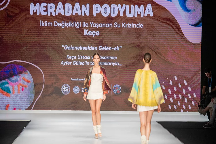Türk kültür ürünü keçe podyuma çıktı