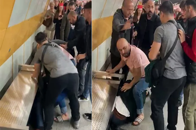 Kadın yolcuya vuran şahsa vatandaş tepki gösterdi
