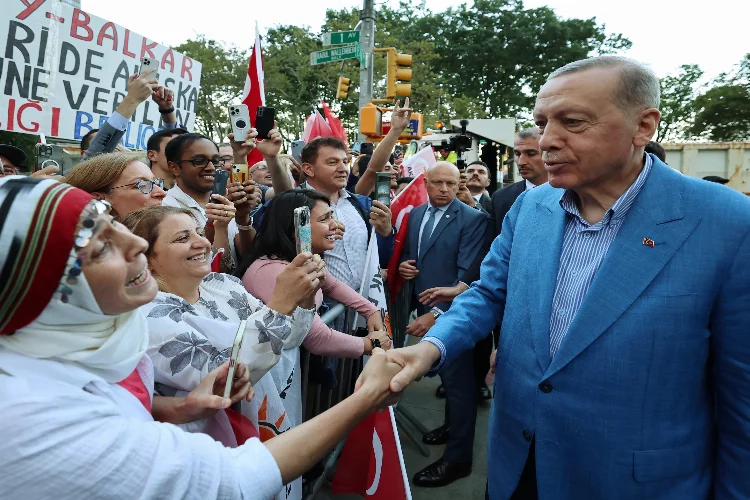 New York’ta Cumhurbaşkanı Erdoğan’a sevgi seli