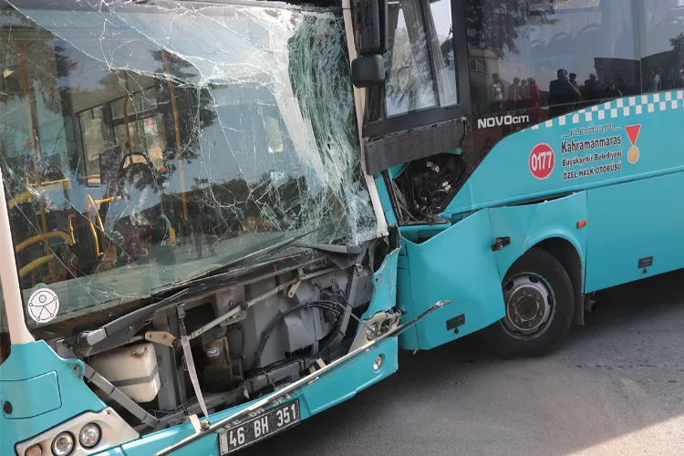 Kahramanmaraş’ta feci kaza: Otobüsler kafa kafaya çarpıştı