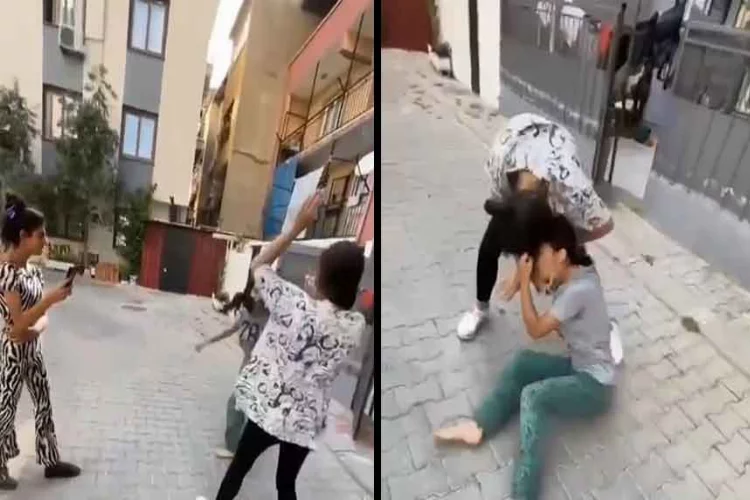 İzmir Torbalı'da kızların ''erkek'' kavgası!