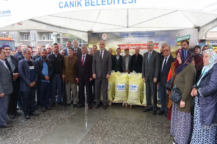 Samsun'da çiftçilere 10 ton gübre desteği