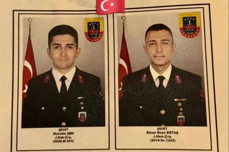 Şehit askerler Mustafa Şen ve Ensar Enes Ertaş için tören düzenlendi  