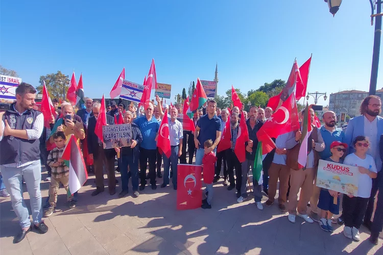 Tekirdağ'da Filistin'e destek gösterisi