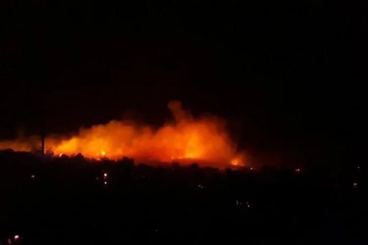 Urla’da gece çıkan makilik alan yangını kontrol altında