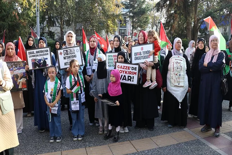 Yalova'da kadınlardan Filistin'e destek
